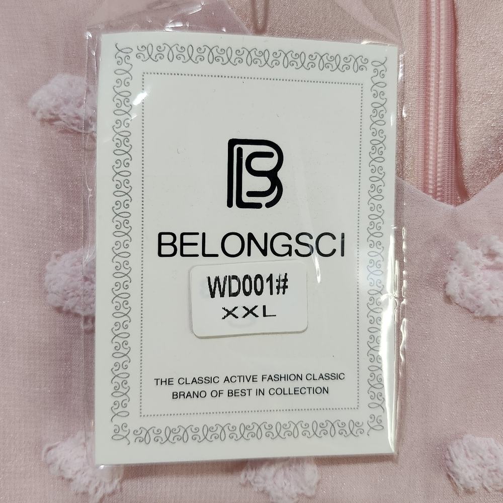 💚 3/$10 Belongsci Pink Textured Dress Size XXL - Picture 6 of 11